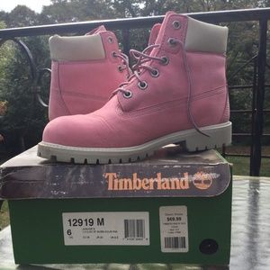 Lt.Pink Timberland Boots Junior Size 6